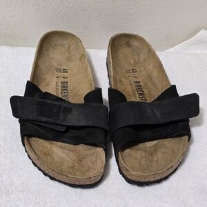 Birkenstock Oita Sandals Brown Black Suede Slip On Size EU 40 / Women's 9‎ - 9.5